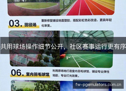 共用球场操作细节公开，社区赛事运行更有序